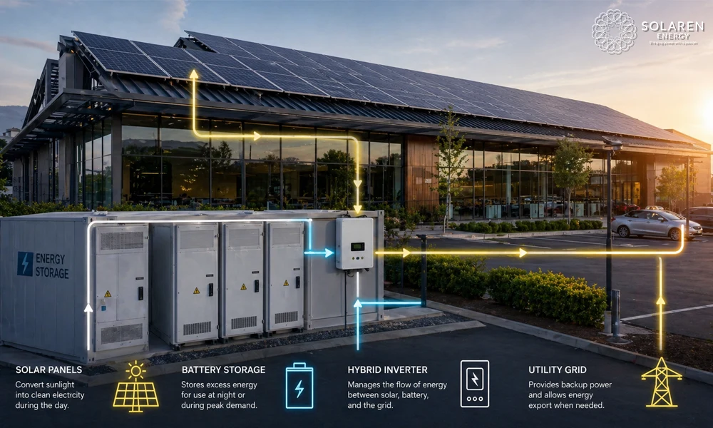 Hybrid Solar Systems for Commercial Buildings: When They Make Sense 1 What a Hybrid System Actually Is