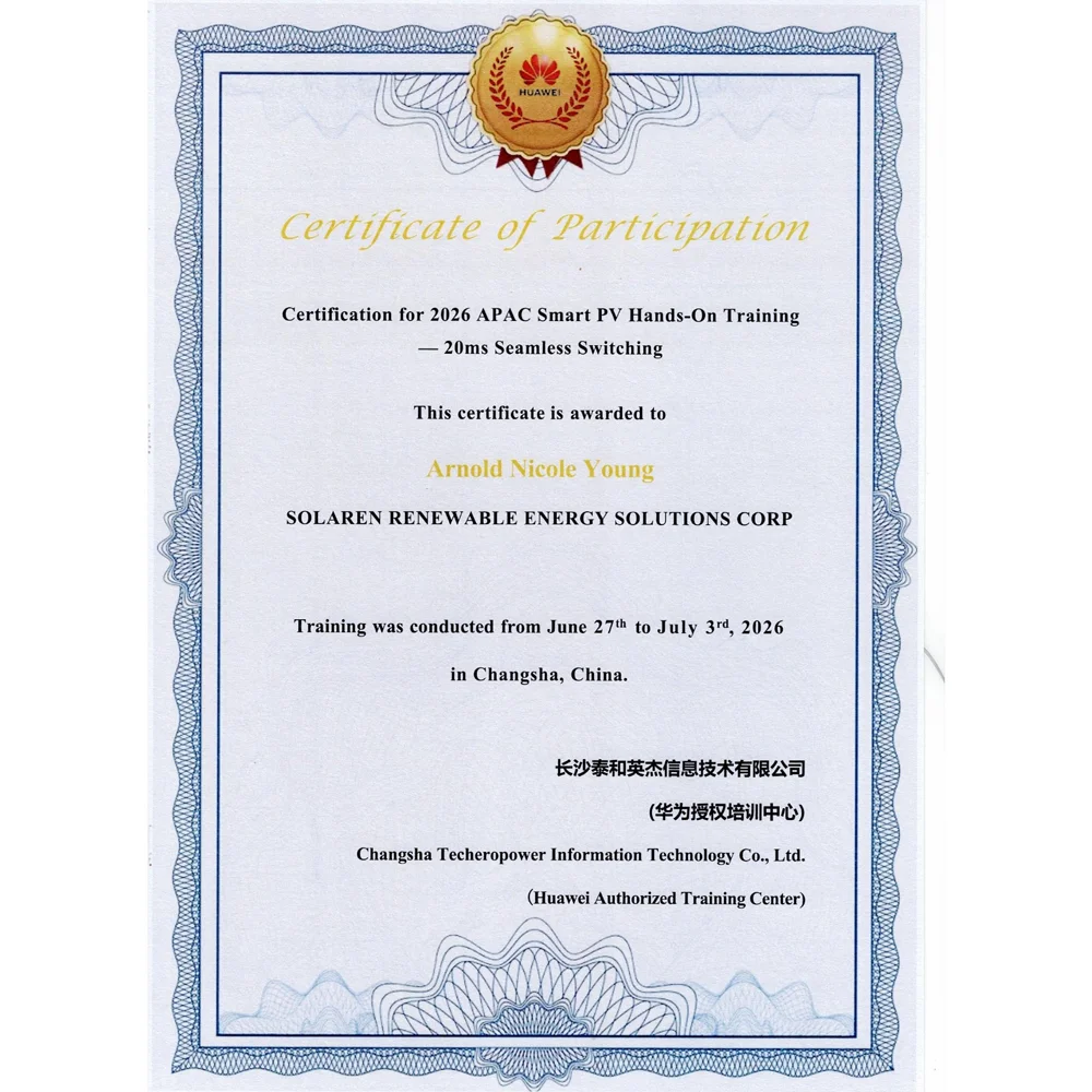 Arnold Nicole Young - Certificate of Participation