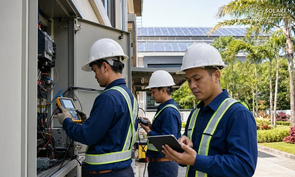 Commercial Hybrid Solar Systems: Why the Cheap Generic Box Fails and a Proper System Works 8 commercial hybrid system
